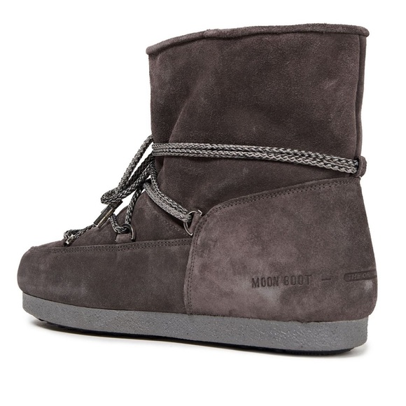 MOON BOOT Far Side Low in Gray Suede sz37 - Picture 3 of 13